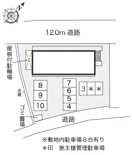 ★手数料０円★彦根市岡町　月極駐車場（LP）